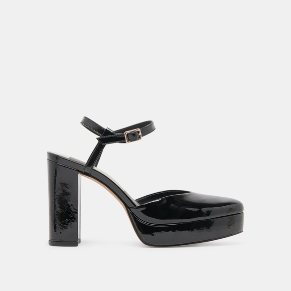 CLAUD HEELS MIDNIGHT PATENT LEATHER - Picture 1 of 1
